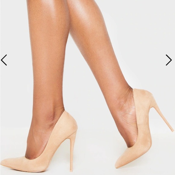 Never work before - 5 inch High heels - Pretty Little Thing - Faux Suede size 7 - Picture 1 of 5